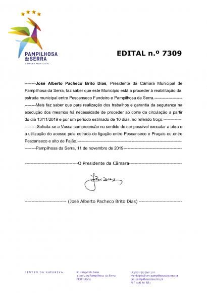 Condicionamento de trânsito- Estrada de Pescanseco