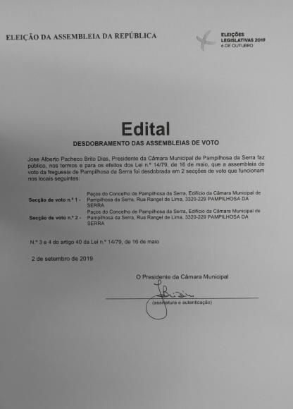 Desdobramento das Assembleias de Voto