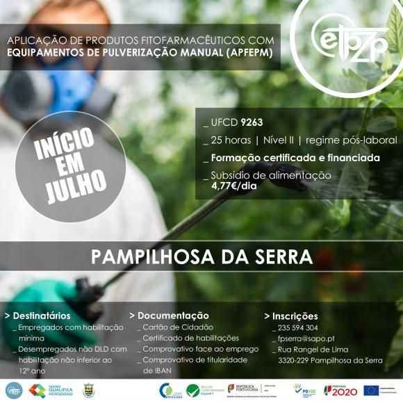 Formação Financiada de Aplicador de Produtos Fitofarmacêuticos