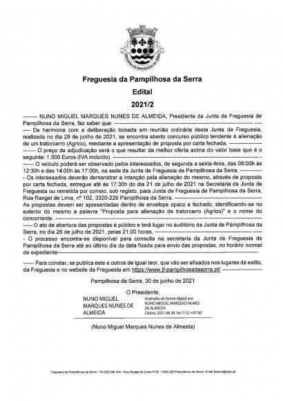 Encontra-se Aberto concurso Público tendente á alienação de um tratorcarro (Agrico)